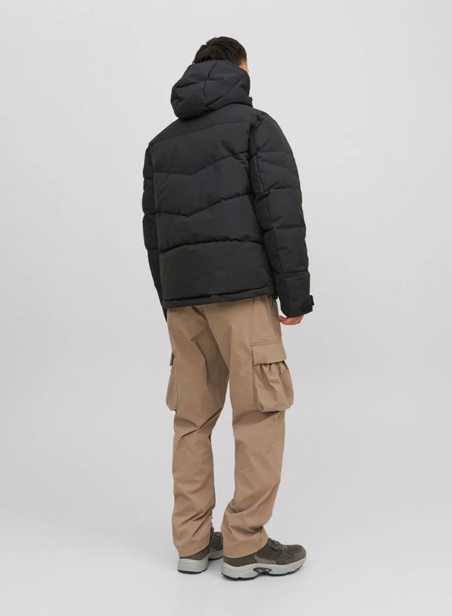 Jack and Jones Otis Puffer Hybrid Jacket Black