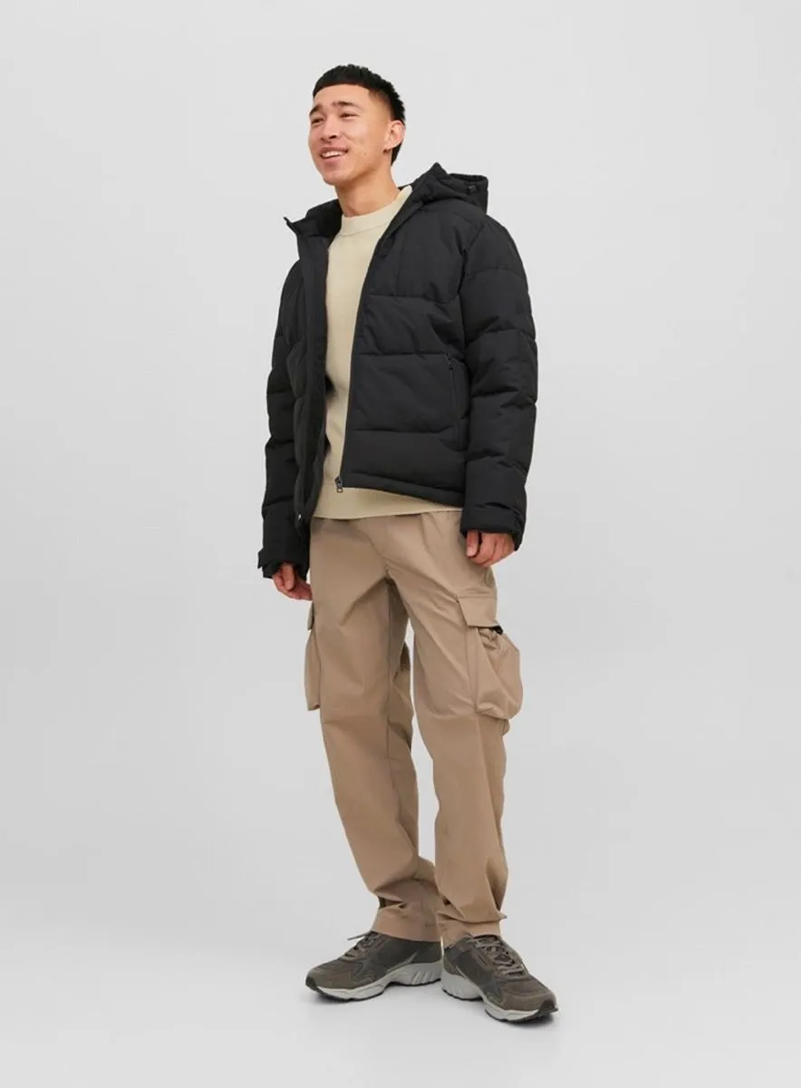 Jack and Jones Otis Puffer Hybrid Jacket Black