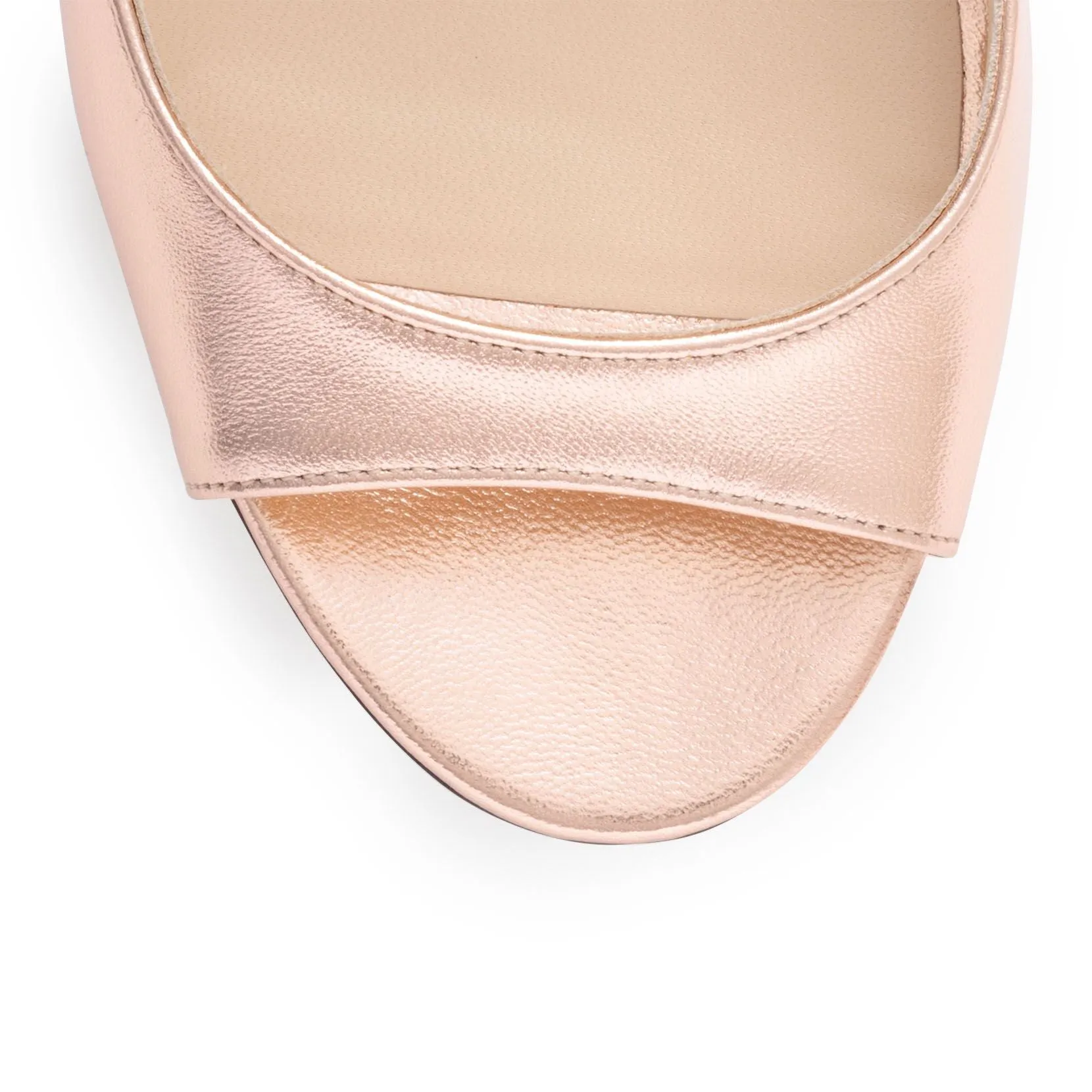 Jimmy Choo Lane 85 Metallic Rose Gold Sandals Shoes