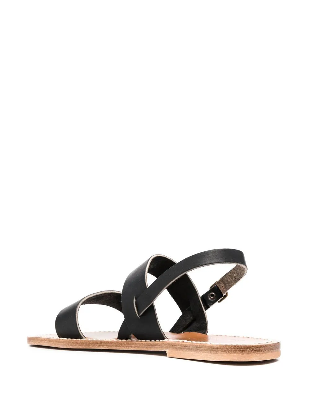 K Jacques St Tropez Black Sandals