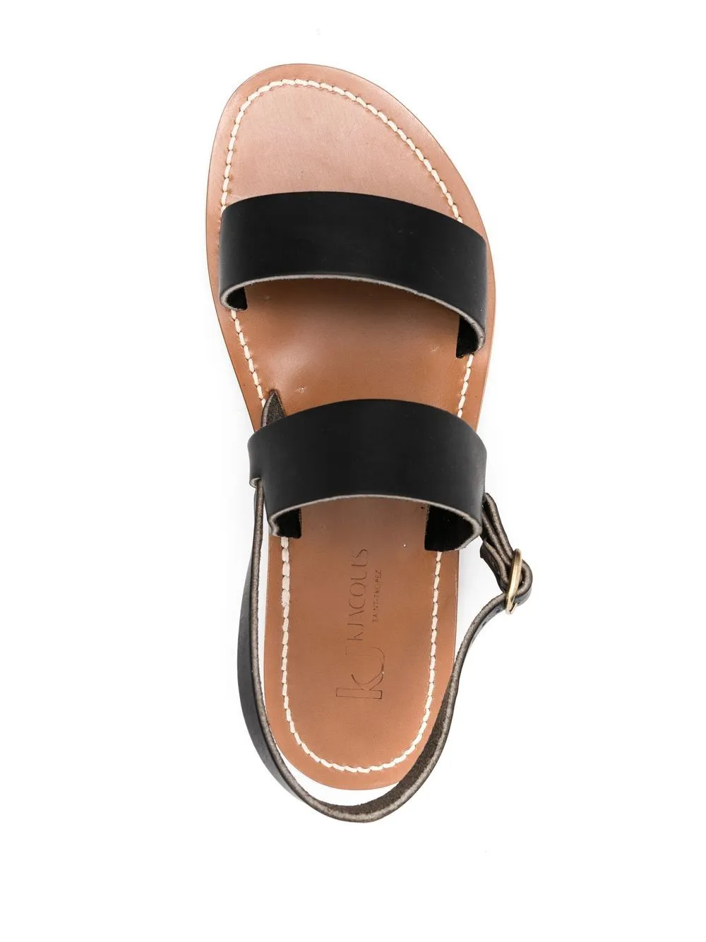 K Jacques St Tropez Black Sandals