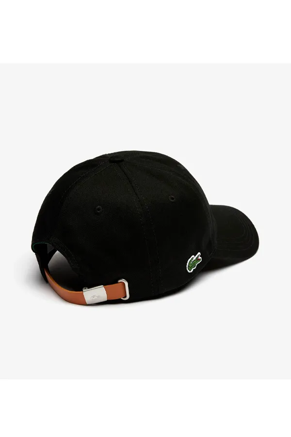 Lacoste Black Cap with Side Logo