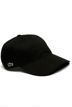 Lacoste Black Cap with Side Logo