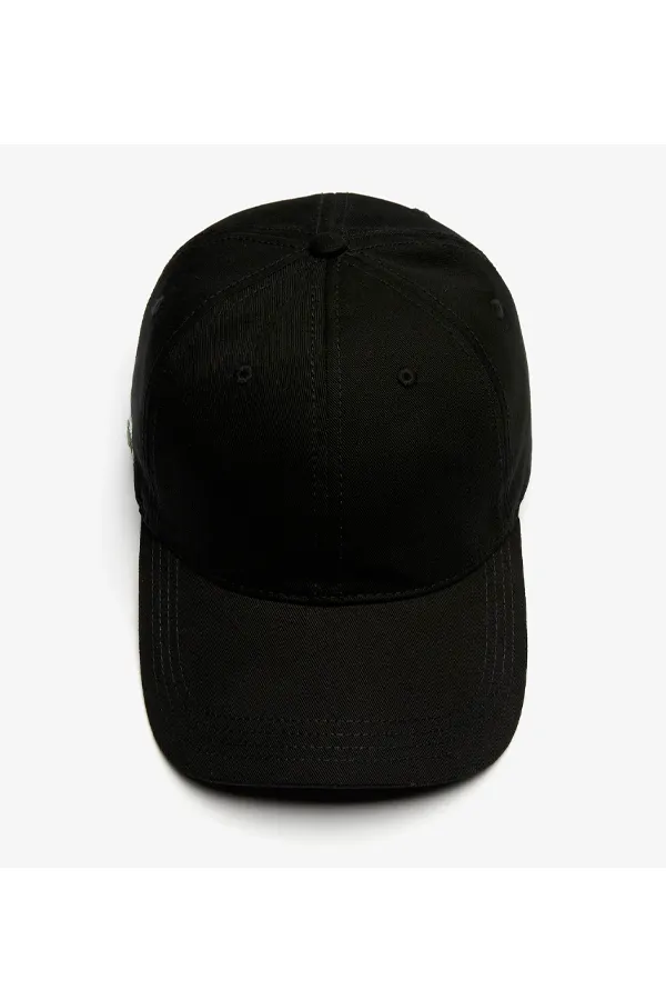 Lacoste Black Cap with Side Logo