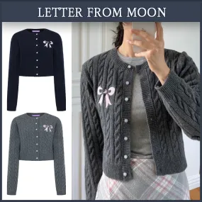 LETTER FROM MOON Street Style Cardigans