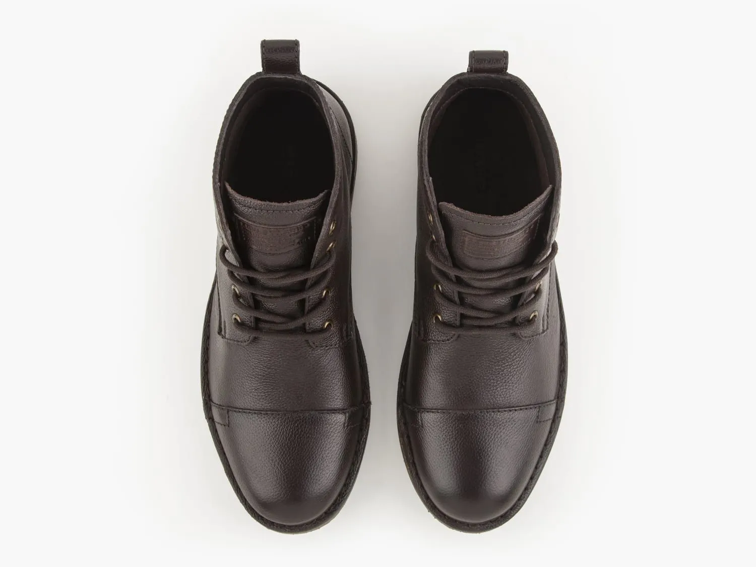 Levi's Track Lace Up Dark Brown Leather Boots