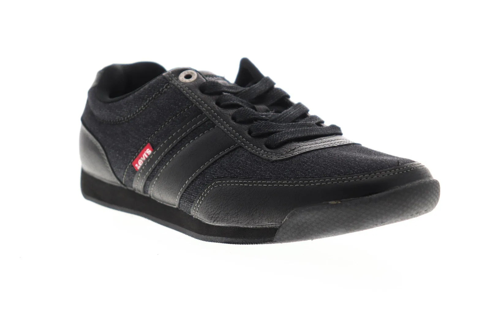 Levis Tustin 517638-24A Black Canvas Lace Up Lifestyle Sneakers Shoes