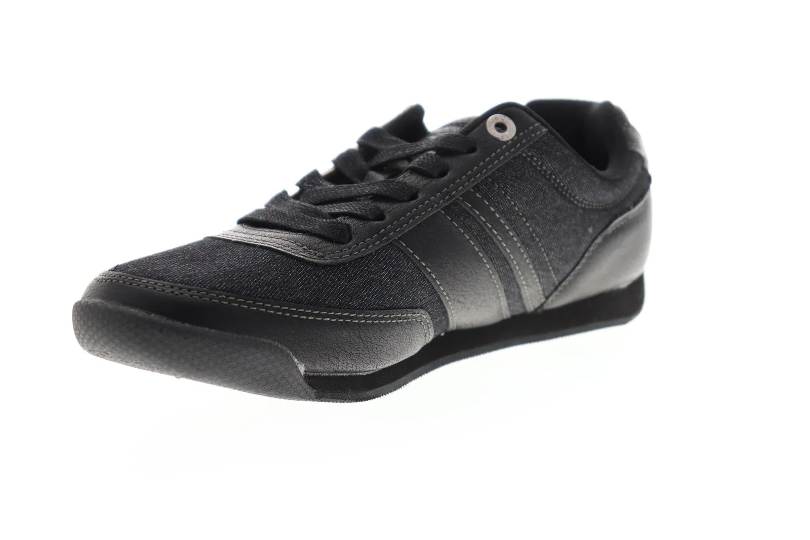 Levis Tustin 517638-24A Black Canvas Lace Up Lifestyle Sneakers Shoes