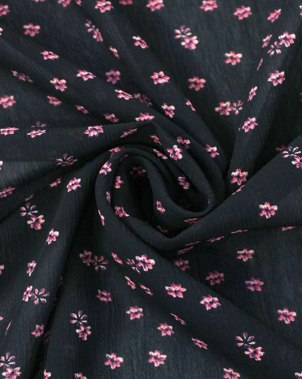 Light Pink Floral Print Chiffon Fabric.