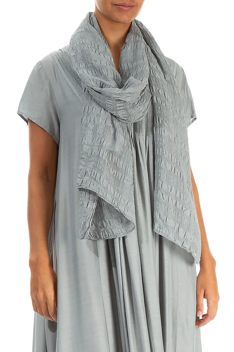 Lightweight Silk Scarf with Sage Texture