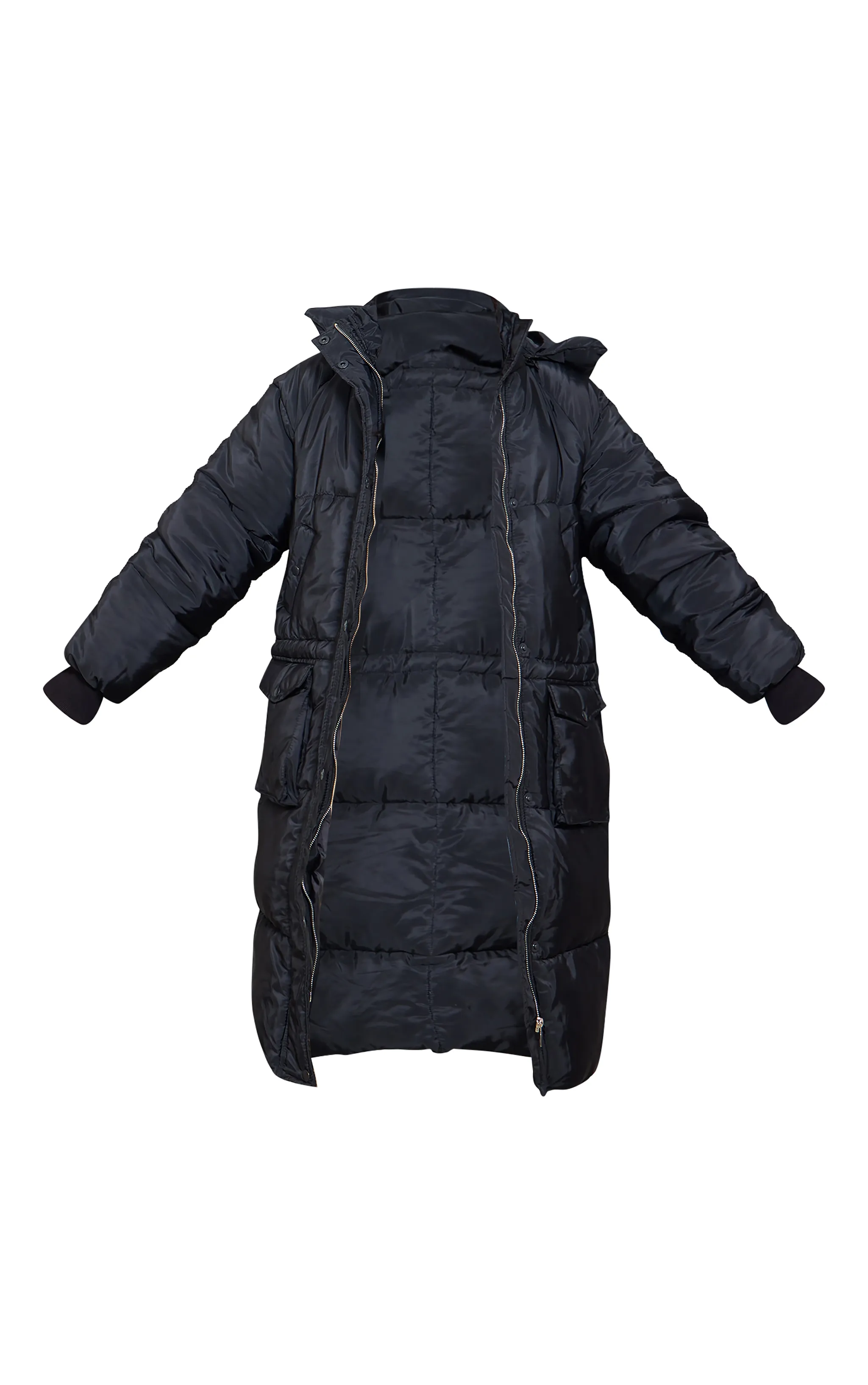 Long Black Oversized Puffer Jacket