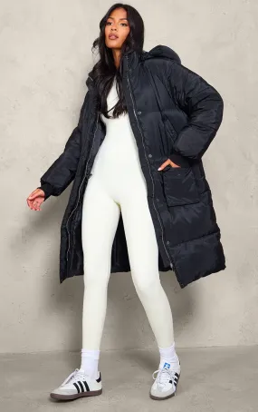 Long Black Oversized Puffer Jacket