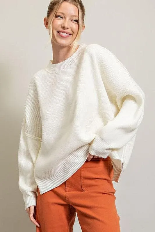 Long Sleeve Ribbed Sweater - Shop Now