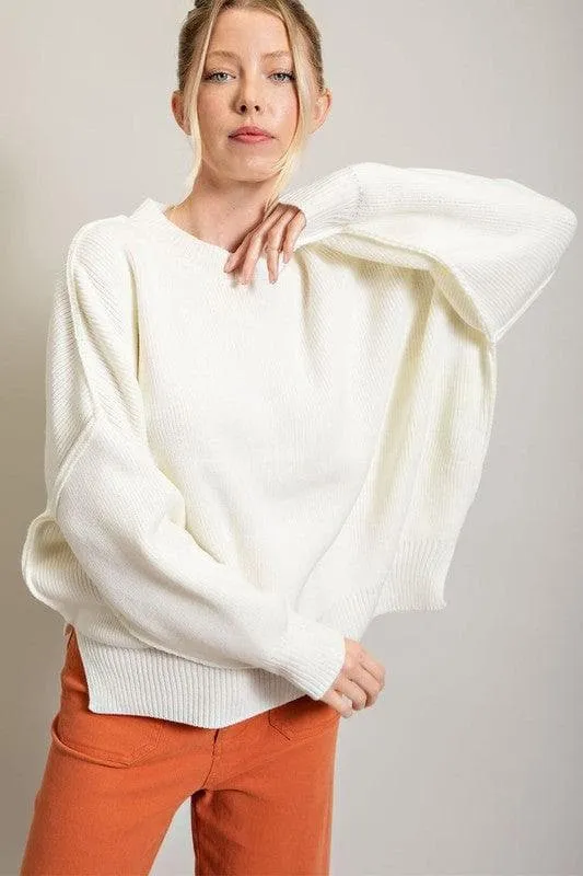 Long Sleeve Ribbed Sweater - Shop Now