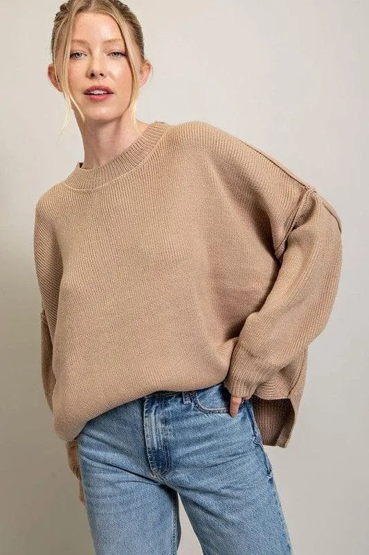 Long Sleeve Ribbed Sweater - Shop Now