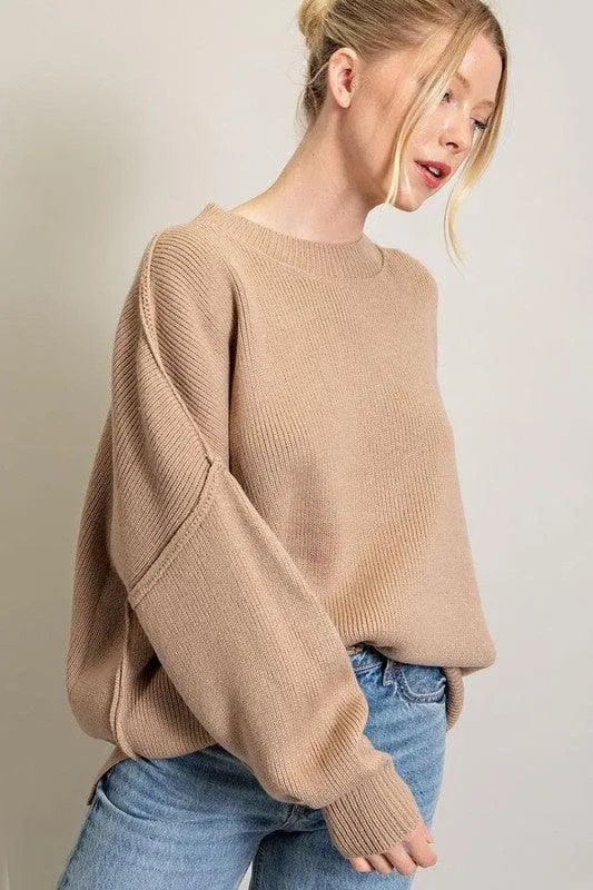 Long Sleeve Ribbed Sweater - Shop Now