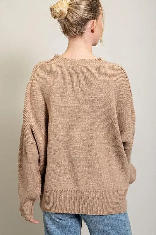 Long Sleeve Ribbed Sweater - Shop Now