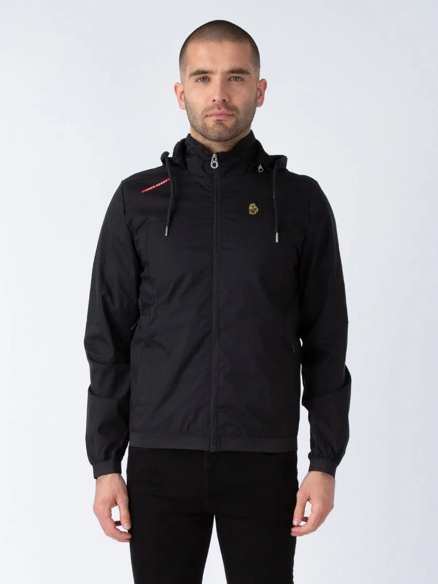 Luke 1977 Black Benyon Hooded Jacket, Brownhills