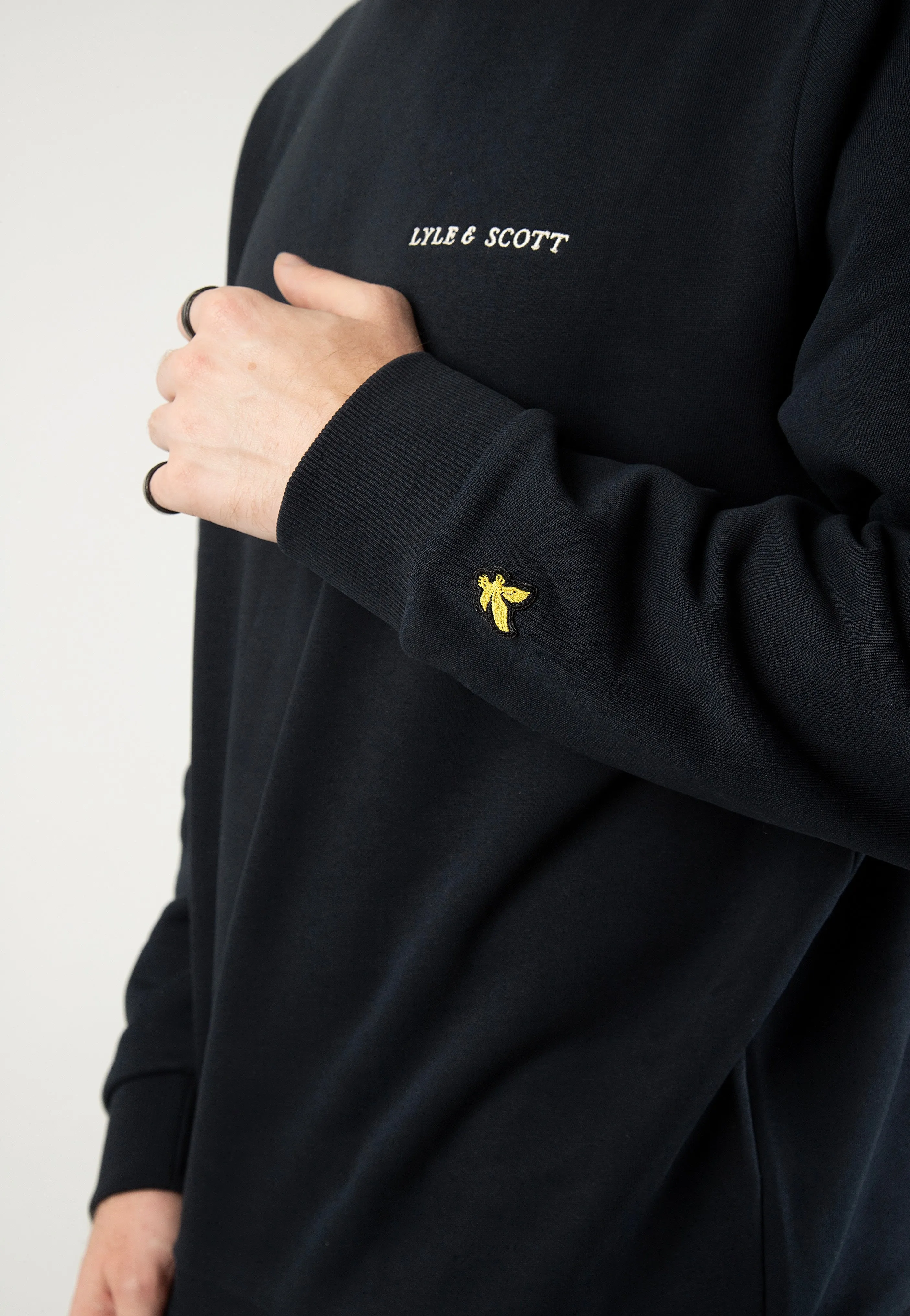 Lyle & Scott Dark Navy Embroidered Crew Neck Sweater