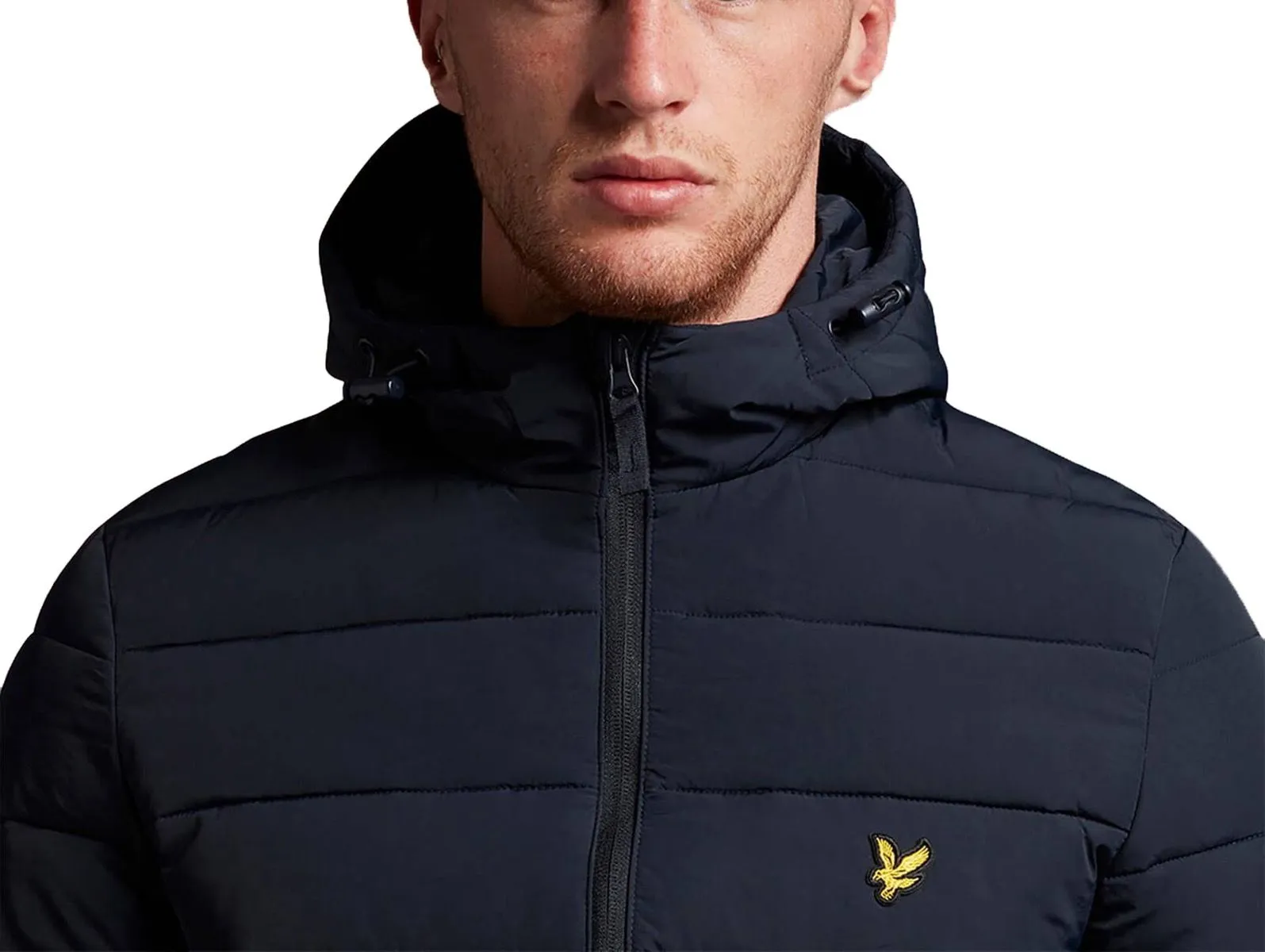 Lyle and Scott Hooded Puffer Jacket Dark Navy