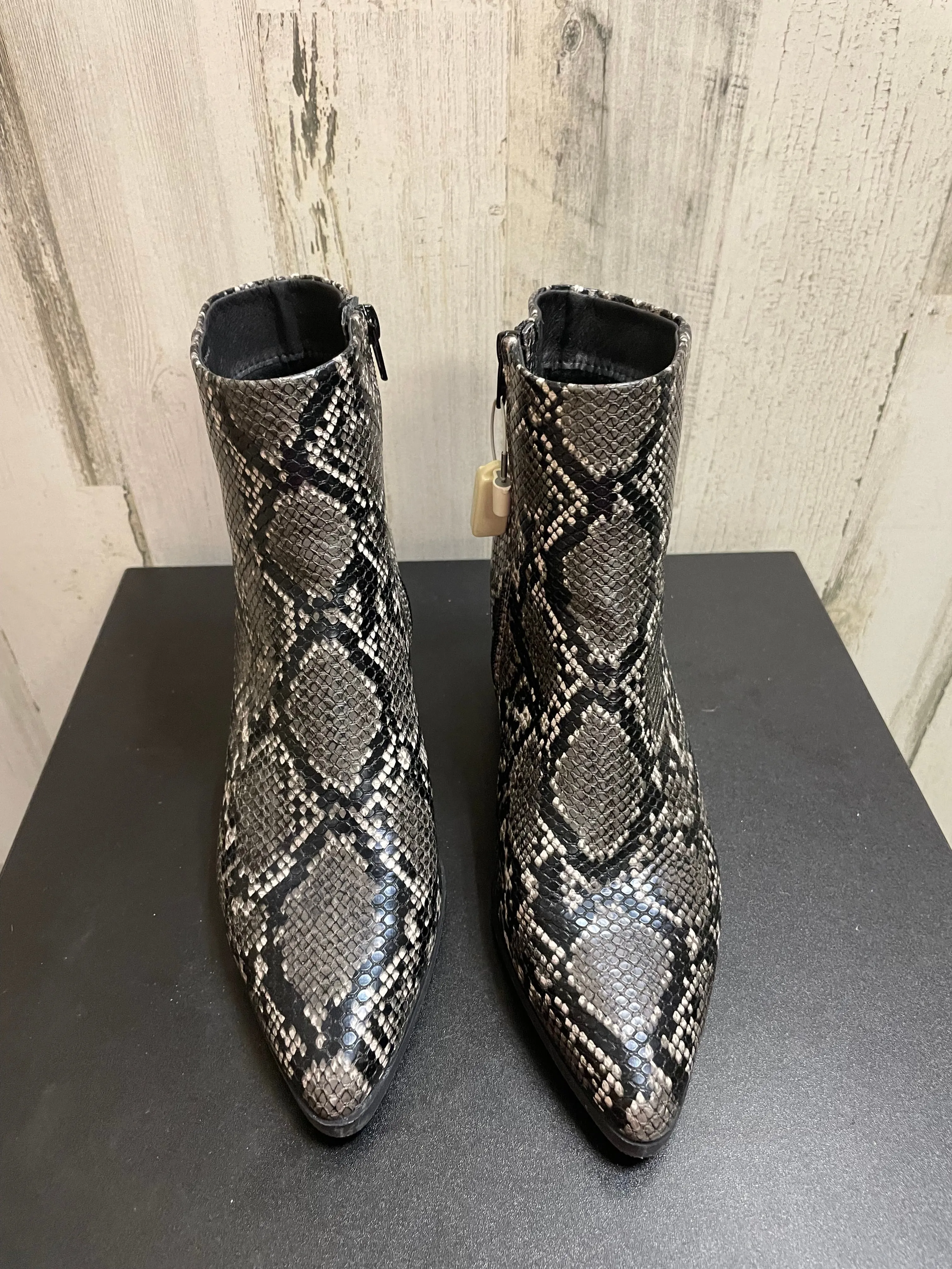 Madden Girl Animal Print Ankle Heel Boots Size 7.5