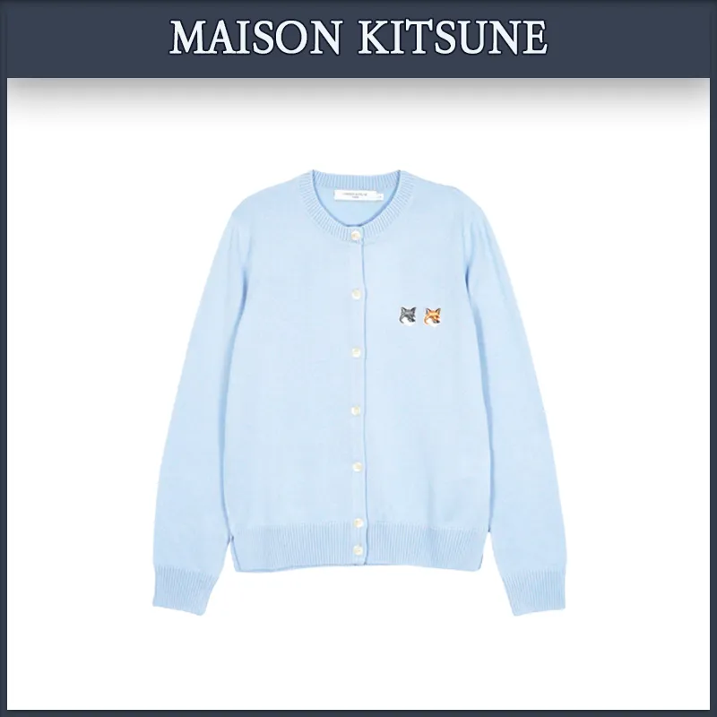 MAISON KITSUNE Street Style Logo Cardigans