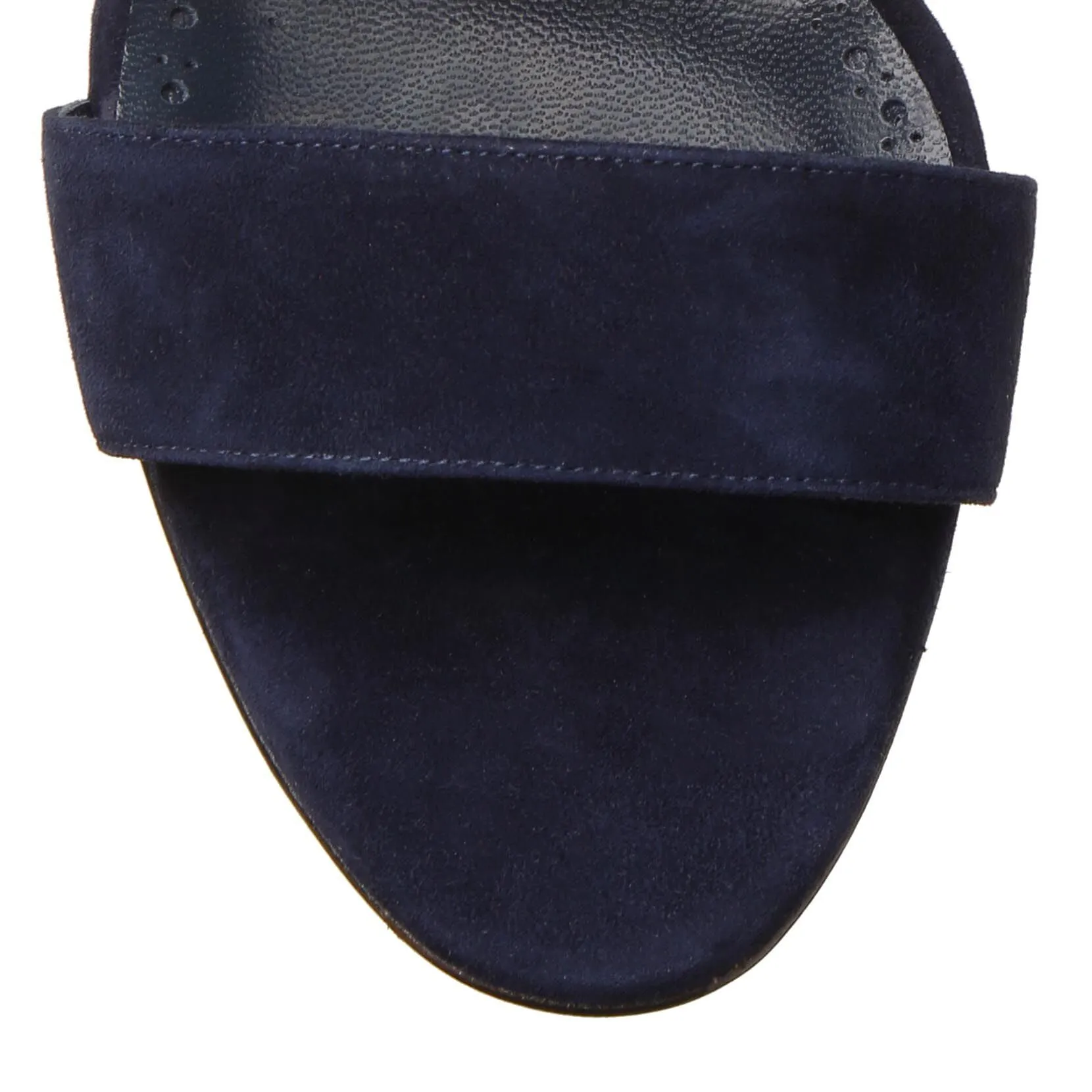 Manolo Blahnik Gable 70 Navy Suede Sandals Shoes