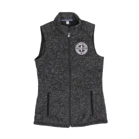 Marbled Black Sweater Vest for Women's ES Sports