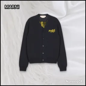 MARNI Street Style Plain Logo Designers Cardigans