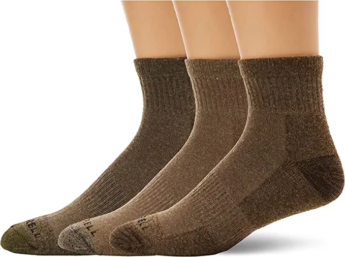 Men's Merrell 3-Pack Performance Hiker Socks - Low, Quarter, Crew Styles