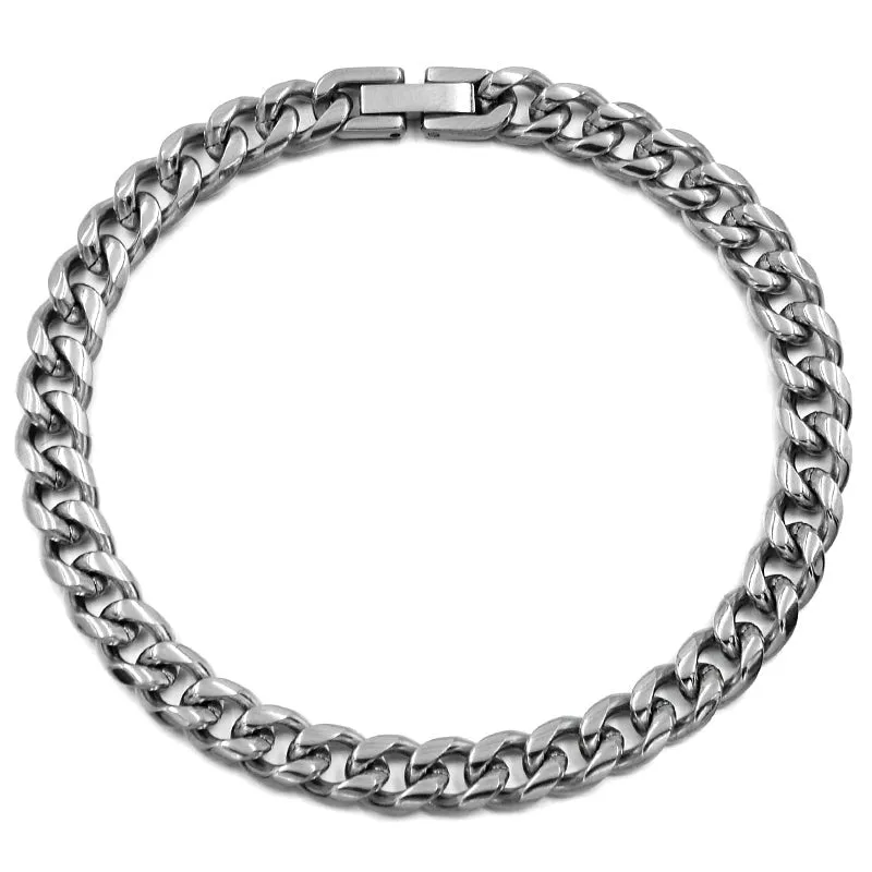 Men's Trendy Stainless Steel Bracelets in 7mm, 9mm, and 10mm Widths - Great Gift Idea