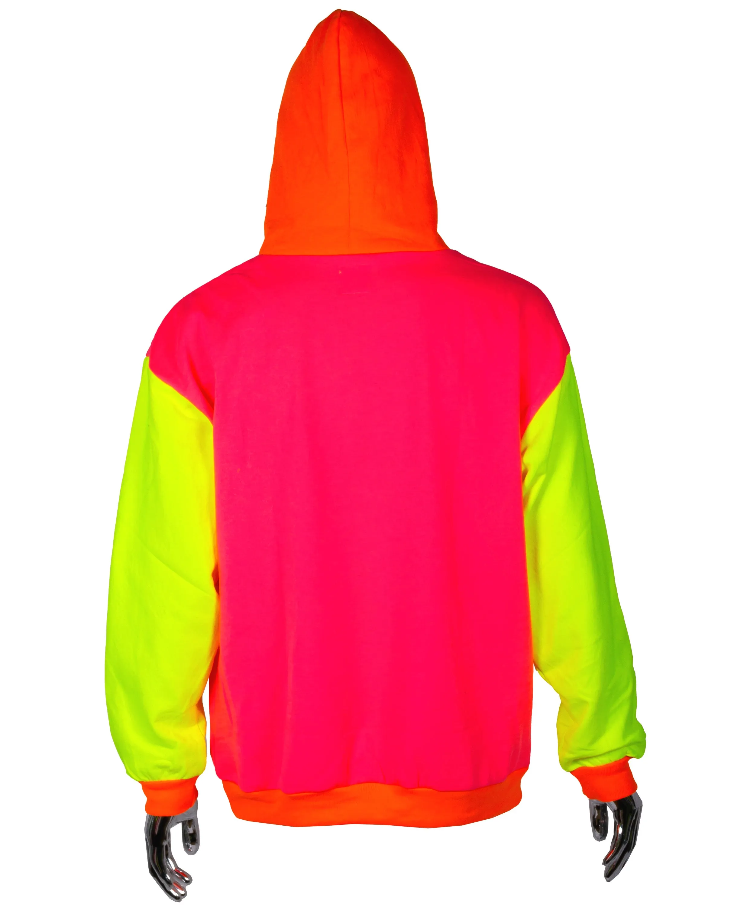 Multi-color Neon Light Mask Hoodie.