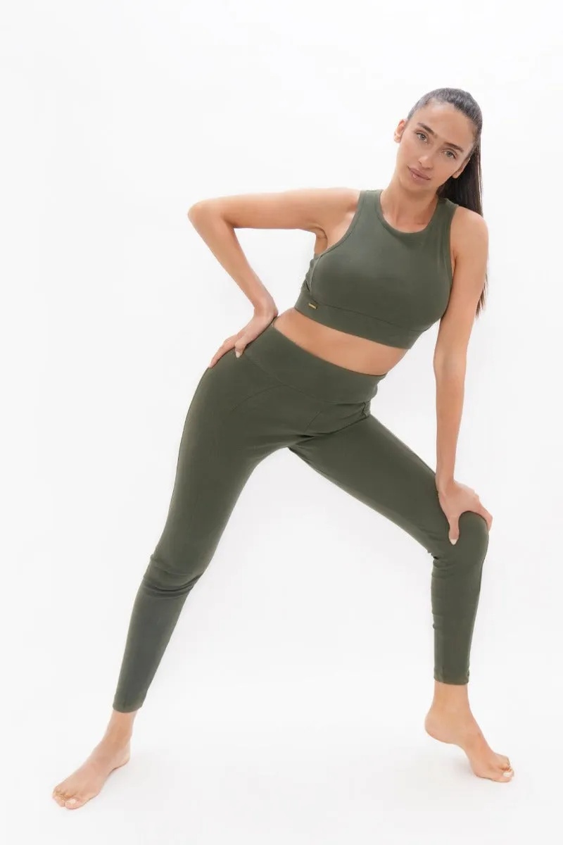 Munich Green Ash High Waisted Leggings