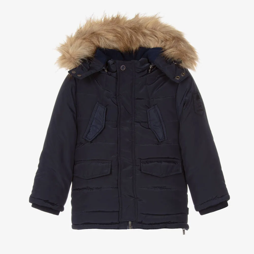 Navy Blue Boys Puffer Jacket