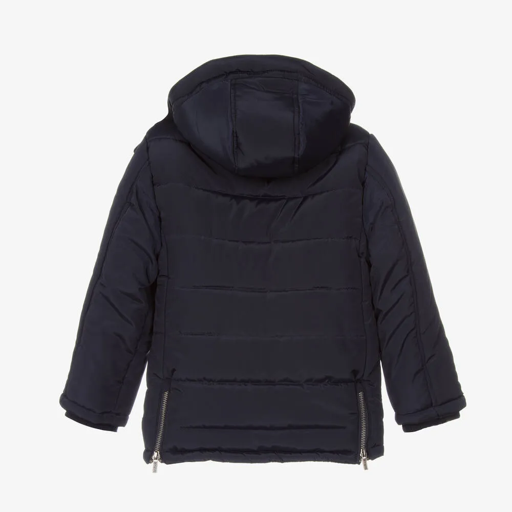 Navy Blue Boys Puffer Jacket