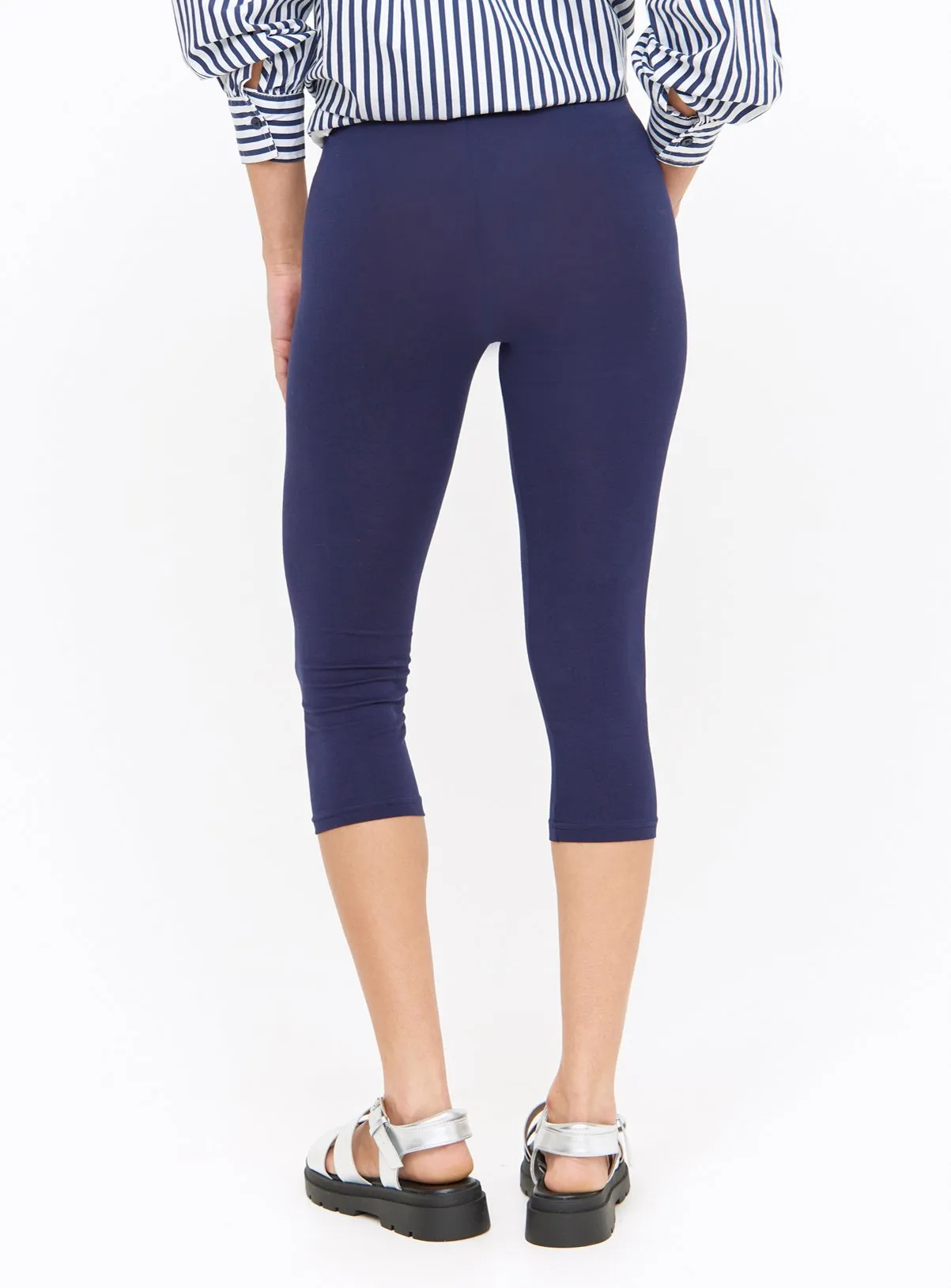 Navy Cropped Leggings 2 Pack Size Large - Shop Leggings at Tu online