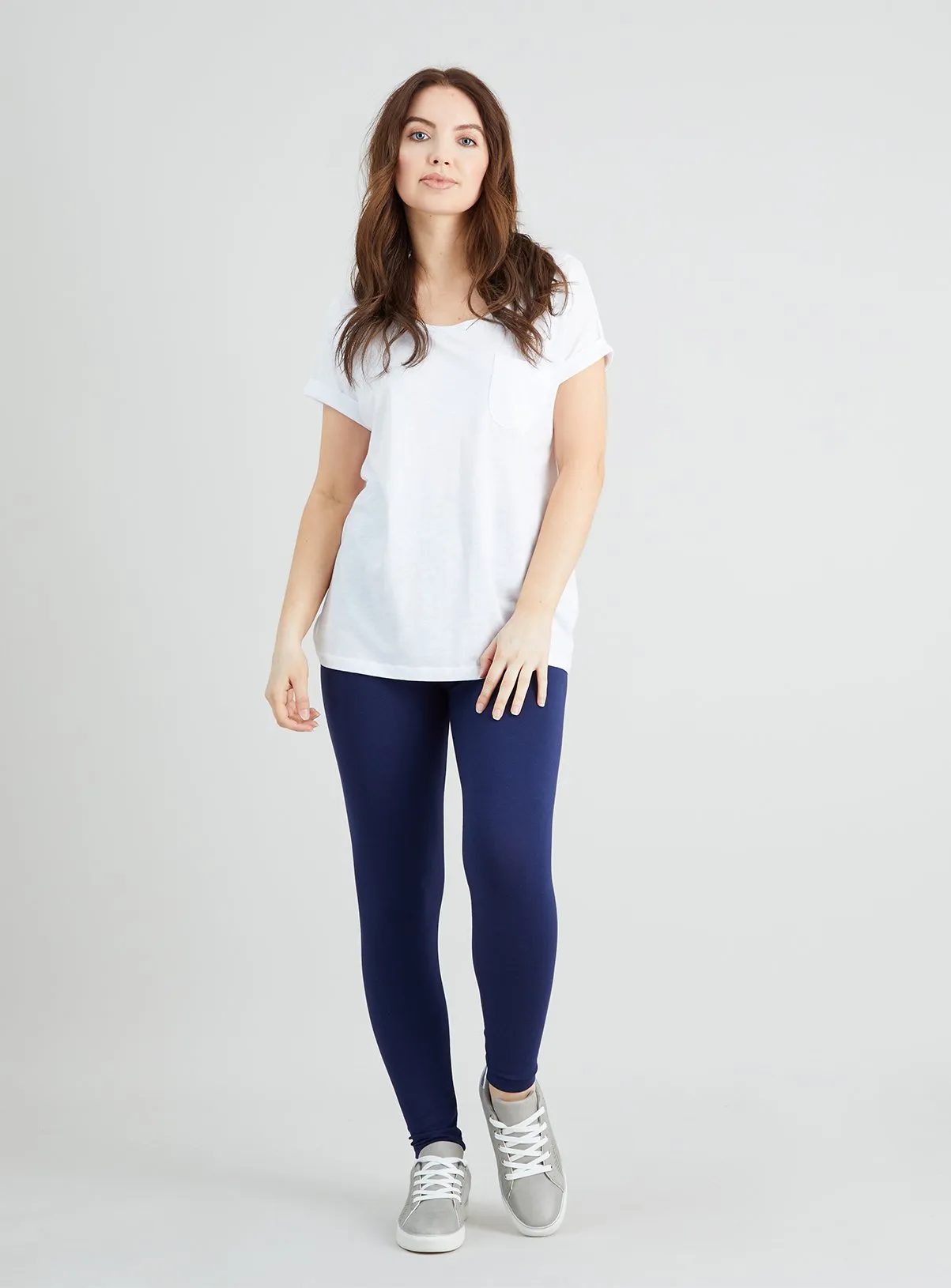 Navy Luxurious Soft Touch Leggings 10L - Buy Now at Tu