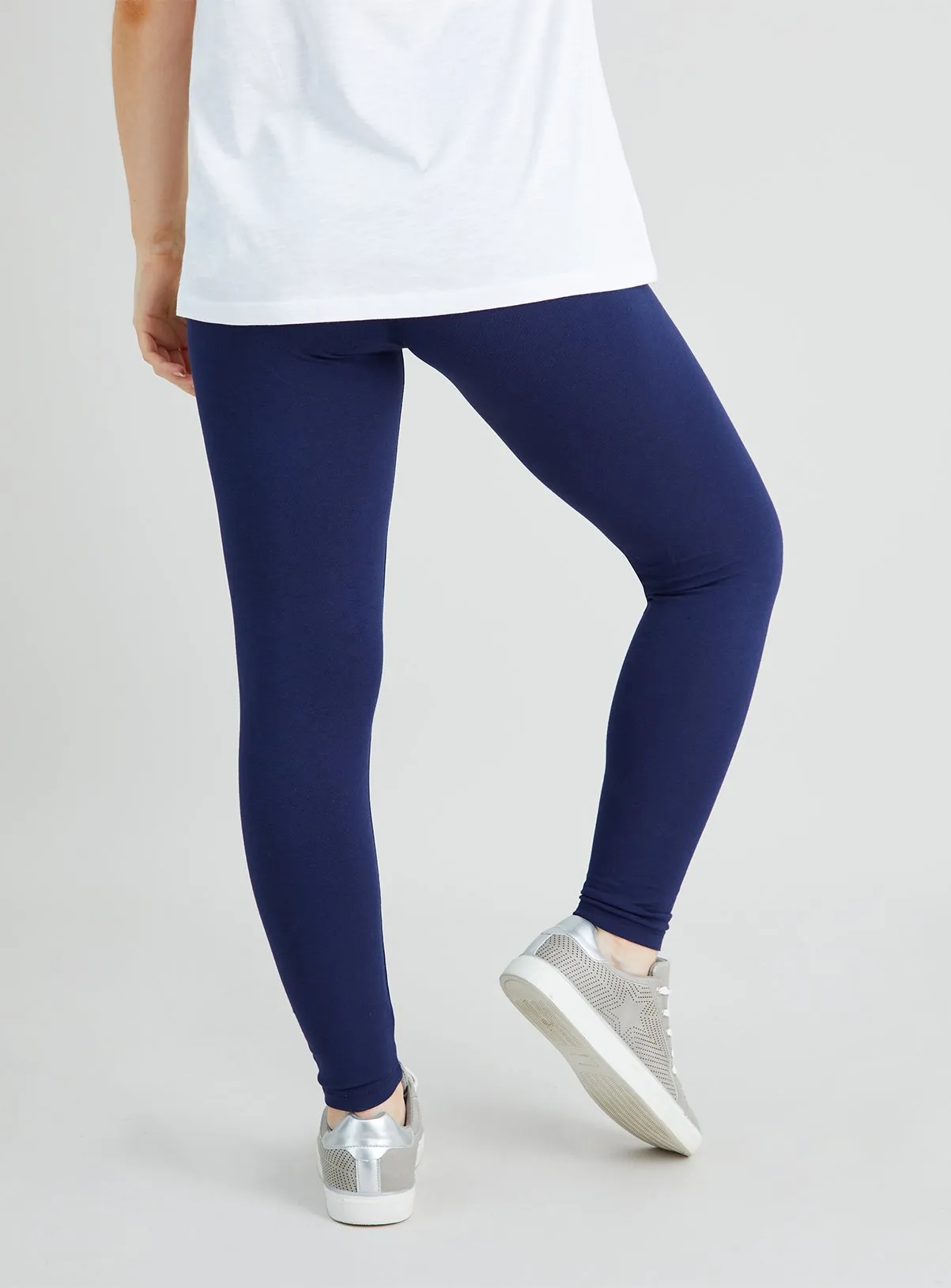 Navy Luxurious Soft Touch Leggings 10L - Buy Now at Tu