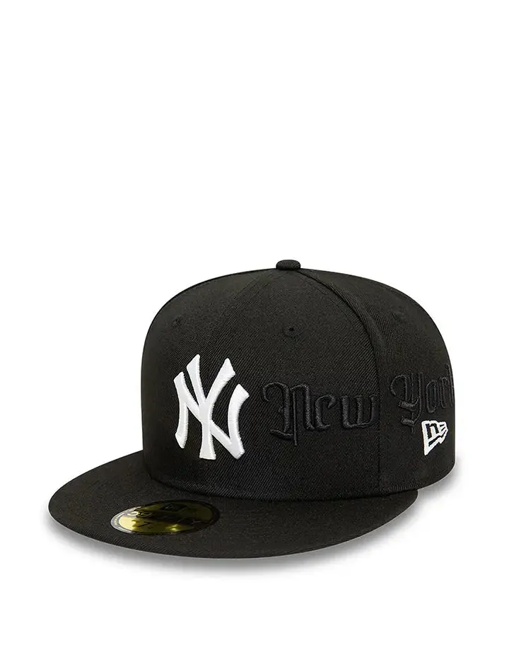 New Era 59FIFTY Neyyan Script Cap Black White