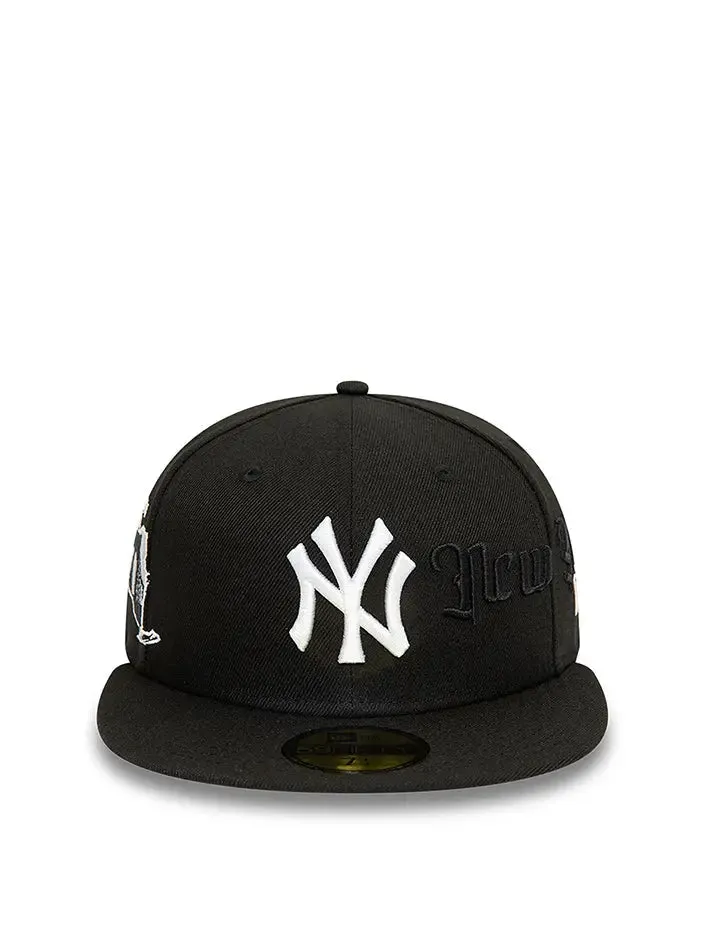 New Era 59FIFTY Neyyan Script Cap Black White