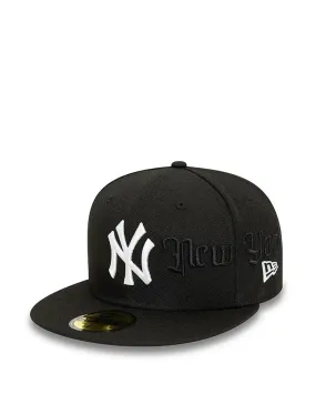 New Era 59FIFTY Neyyan Script Cap Black White