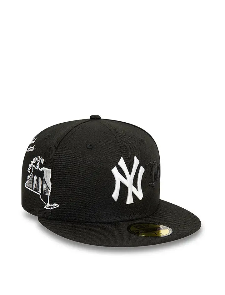 New Era 59FIFTY Neyyan Script Cap Black White