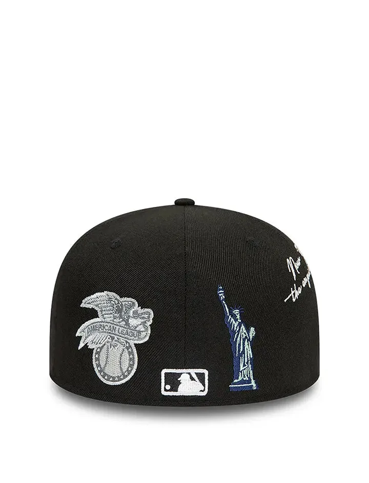 New Era 59FIFTY Neyyan Script Cap Black White