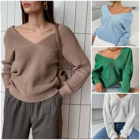 Shoulder Exposed Knit Top