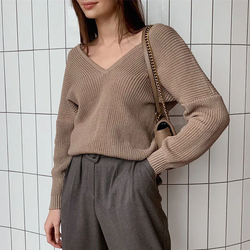 Shoulder Exposed Knit Top