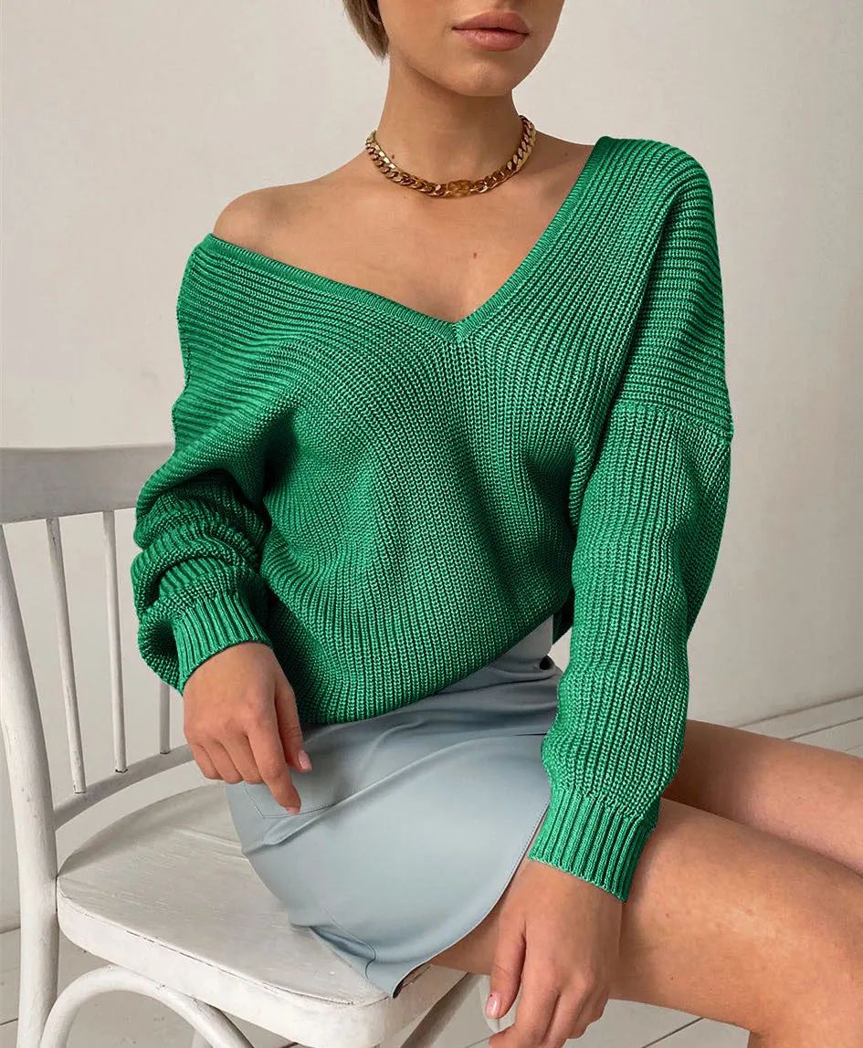 Shoulder Exposed Knit Top