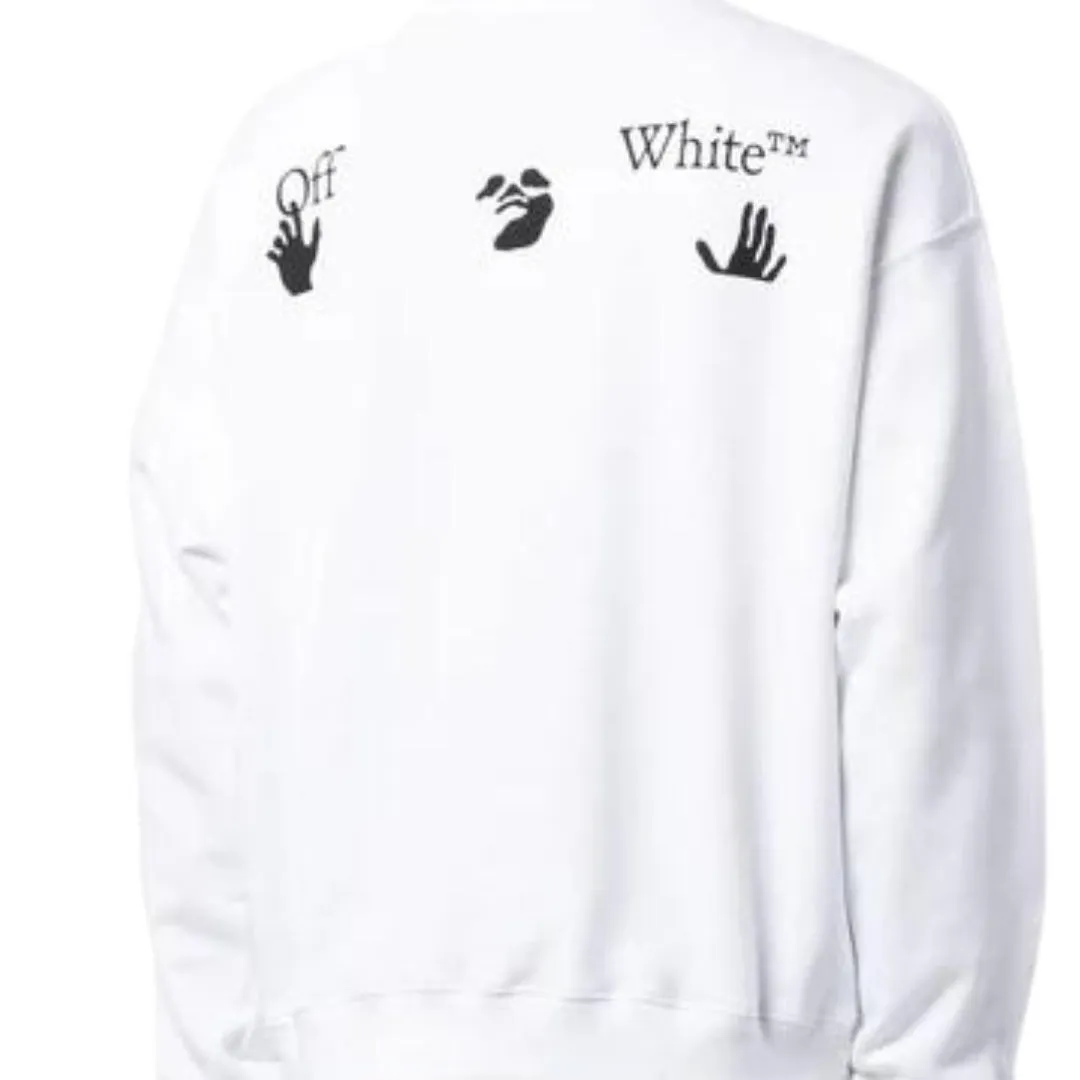 Off White Men's Sweatshirt White - Omba054C99Fle0010110