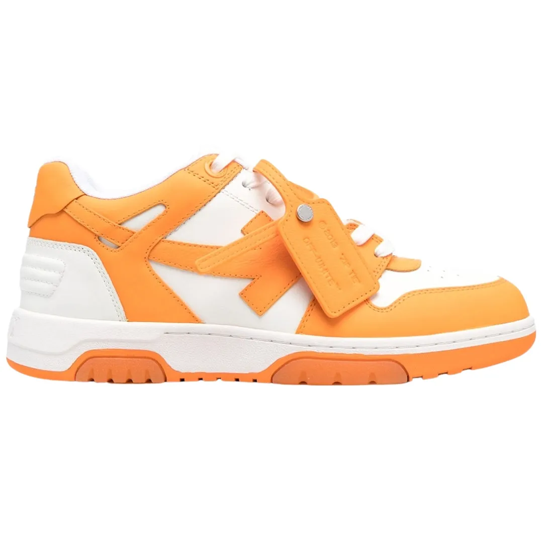 Orange Off White Men's Sneakers - Omia189S23Lea0012001