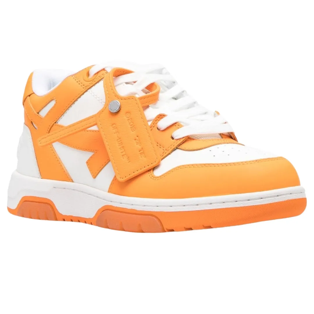 Orange Off White Men's Sneakers - Omia189S23Lea0012001