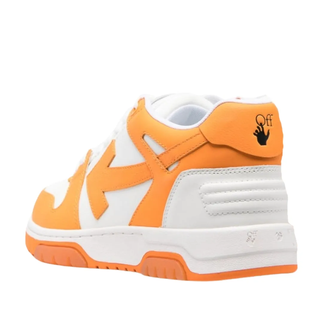 Orange Off White Men's Sneakers - Omia189S23Lea0012001